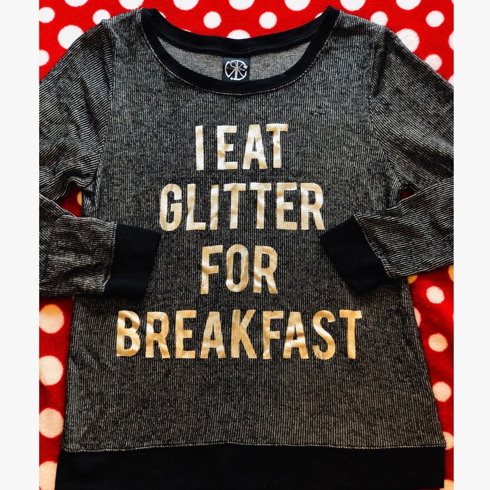 Glitter for Breakfast Shirt Recycled Karma Small